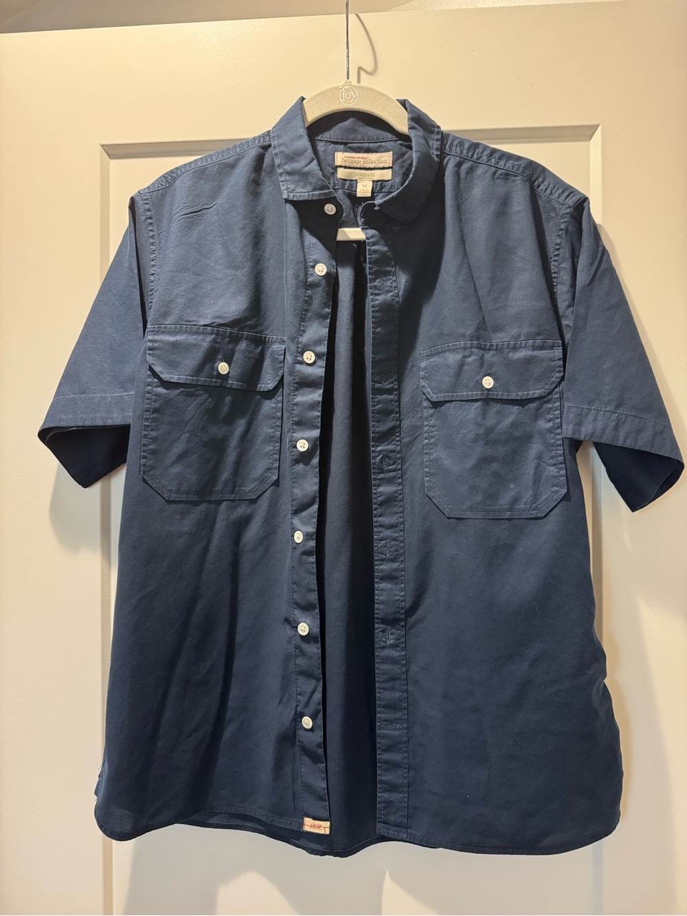 Banana Republic Heritage Camden Fit Men's Shirt Sleeve Button-Up Shirt in Navy